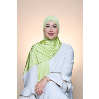 Hijab Premium Satin  Mae Tea Green