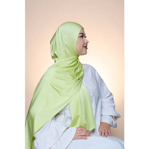 Hijab Premium Satin  Mae Tea Green