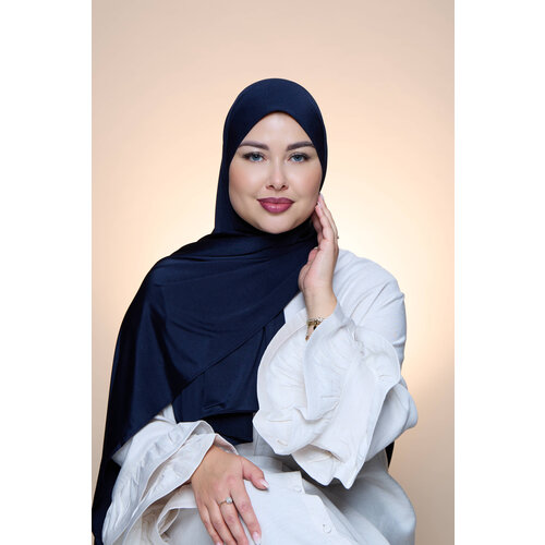 Hijab Premium Satin  Mae Oxfordblue