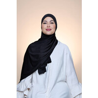 Hijab Premium Satin  Mae Black