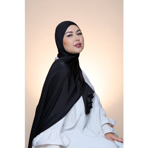 Hijab Premium Satin  Mae Black