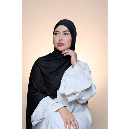 Hijab Premium Satin  Mae Black