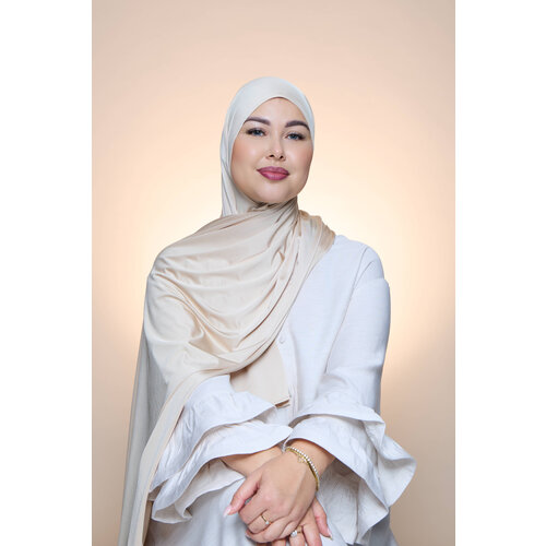 Hijab Premium Satin  Mae  Peach Puff