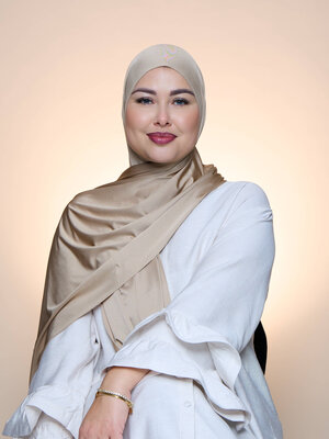 Hijab Premium Satin  Mae Nude