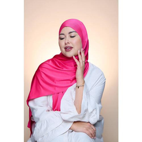Hijab Premium Satin  Mae  Ruby Pink