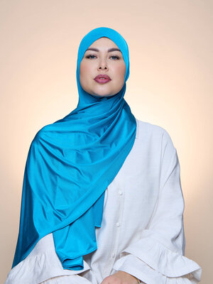 Hijab Premium Satin  Mae  Sky Blue Hijab Premium Satin  Mae  Sky Blue