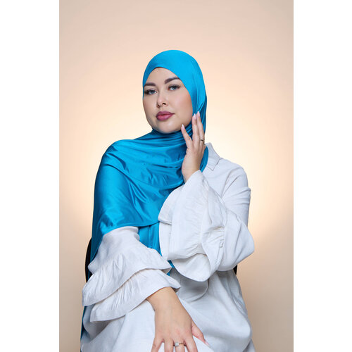Hijab Premium Satin  Mae  Sky Blue
