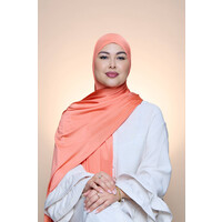 Hijab Premium Satin  Mae Salmon