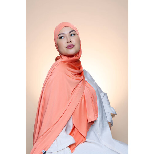Hijab Premium Satin  Mae Salmon Hijab Premium Satin  Mae Salmon