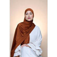 Hijab Premium Satin  Mae  Burnt Orange