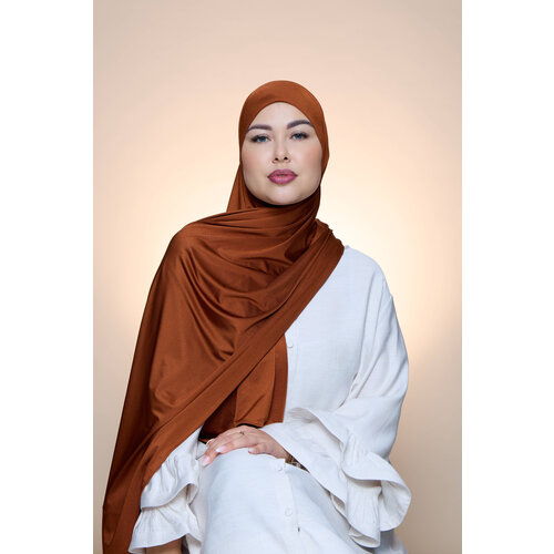 Hijab Premium Satin  Mae  Burnt Orange