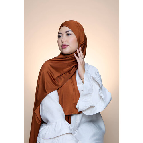 Hijab Premium Satin  Mae  Burnt Orange