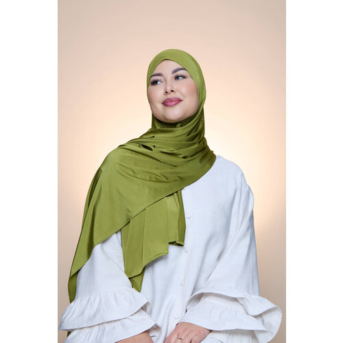 Hijab Premium Satin  Mae Olive Green