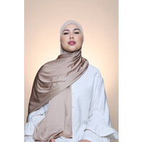 Hijab Premium Satin  Mae Smoke Gray