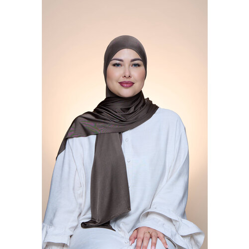 Hijab Premium Satin  Mae  Darkolive Green