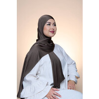 Hijab Premium Satin  Mae  Darkolive Green