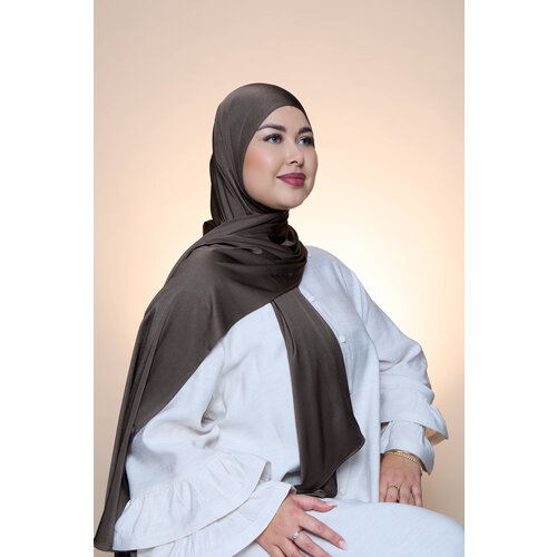 Hijab Premium Satin  Mae  Darkolive Green