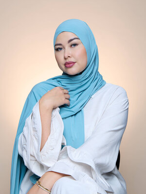 Premium Jersey Hijab Fin -  Light Mint