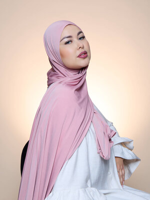 Premium Jersey Hijab Fin - Paleviolet Pink Premium Jersey Hijab Fin - Paleviolet Pink