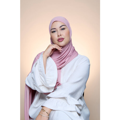 Premium Jersey Hijab Fin -  Paleviolet Pink