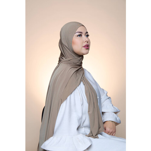 Premium Jersey Hijab Fin - Light Oyster Premium Jersey Hijab Fin - Light Oyster