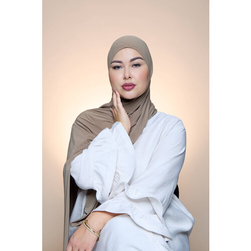 Premium Jersey Hijab Fin - Light Oyster Premium Jersey Hijab Fin - Light Oyster