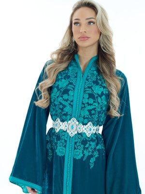 Caftan Amara Blue Petrol