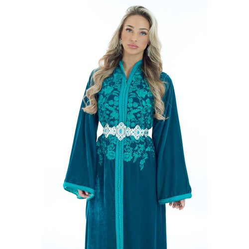 Caftan Amara Blue Petrol