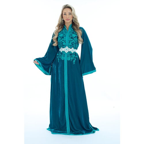 Caftan Amara Blue Petrol