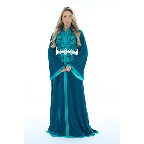 Caftan Amara Blue Petrol