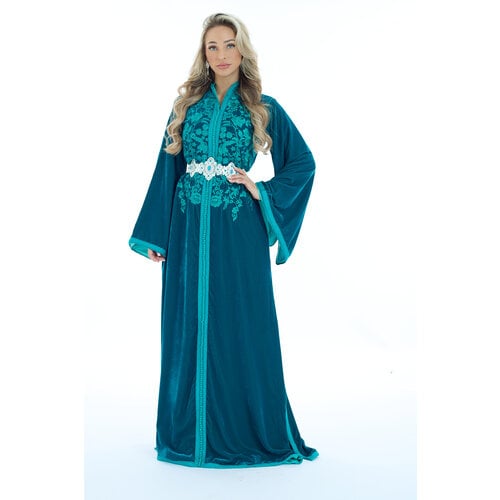 Caftan Amara Blue Petrol