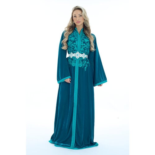 Caftan Amara Blue Petrol