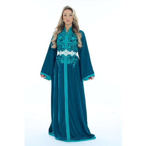 Caftan Amara Blue Petrol