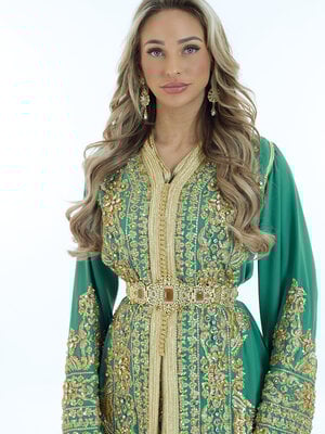 Exclusieve Caftan Nima Green