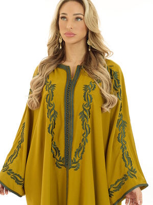 Caftan Bouchra Lime Green