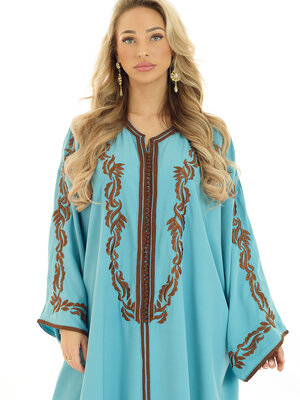 Caftan Bouchra Blue Petrol