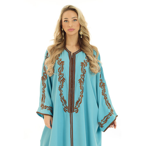 Caftan Bouchra Blue Petrol