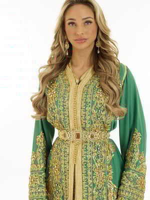 Exclusieve Caftan Nima Green Exclusieve Caftan Nima Green