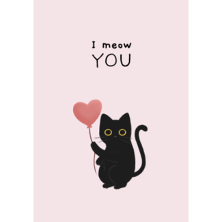 I Meow You - Dubbele Kaart met Enveloppe