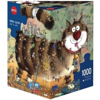 Heye Marino Degano - Cat's Life, Puzzle 1000 pieces