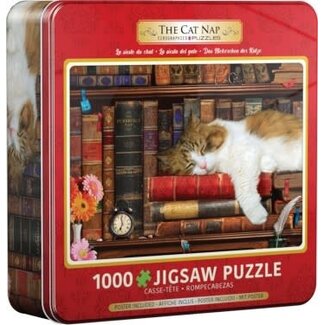 The Cat Nap -  Puzzel in Tin Box, 1000 pieces