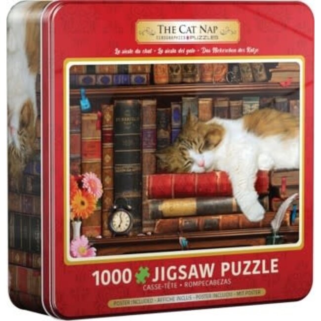 The Cat Nap - Puzzel in Blikken Doos, 1000 stukjes