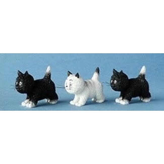 Dubout - La Promenade Extra - 3 Kittens Sculpture Set, 3.5 cm