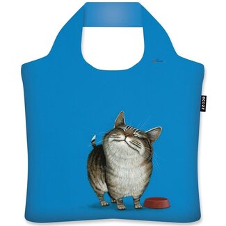 Jasper Oostland - Cat Brilliant Blue, Ecozz Shopping Bag