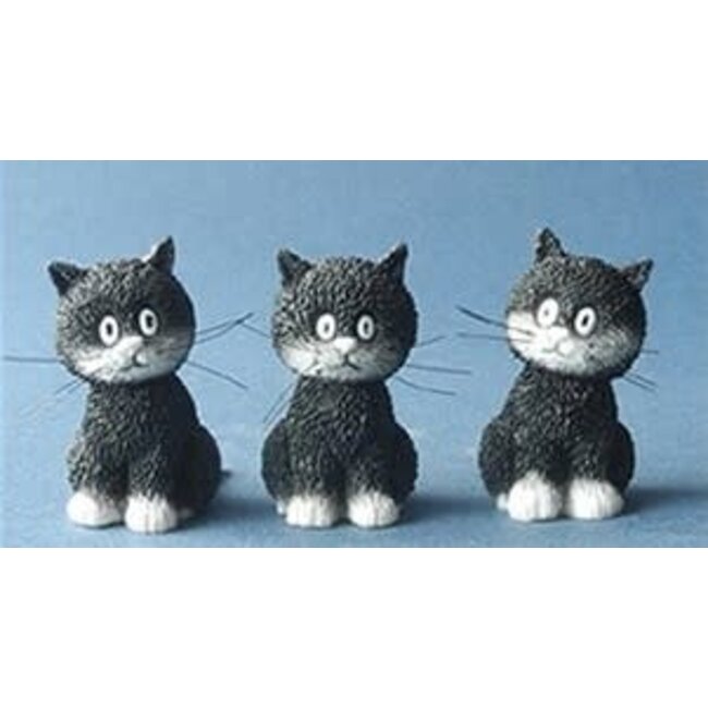 Parastone Dubout - L' Alignement Extra, 3 Kittens Sculpture Set 4.5 cm