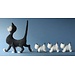 Parastone Dubout - La promenade - Mother with 3 Kittens, Sculpture Set 11.5 cm and 3.5 cm
