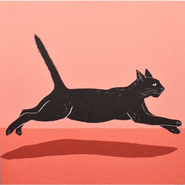 Katja Rub - Jumping Cat, Postcard 14.8 x 14.8 cm