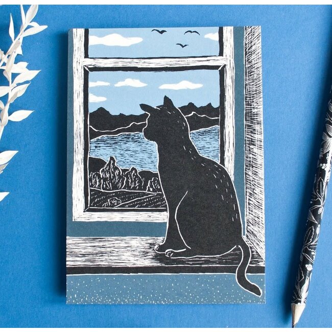 Katja Rub - Kat bij het Raam, Ansichtkaart 14,8 x 10,5 cm