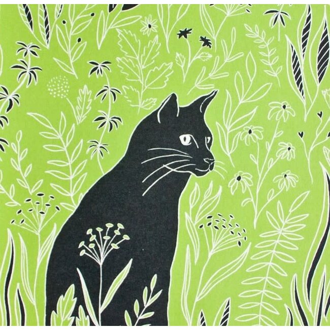 Katja Rub - Cat in Meadow, Postcard 14.8 x 14.8 cm