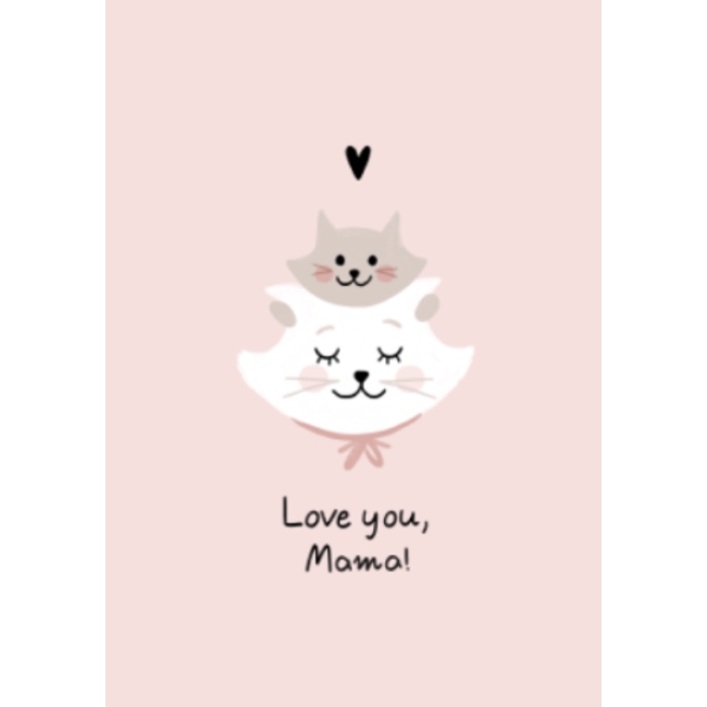 Love You Mama! - Double Card with Envelope